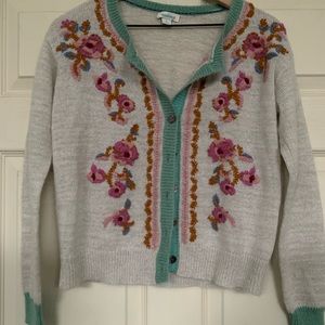 Sundance embroidered cardigan- size small